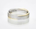 Złota obrączka dwukolorowa