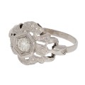 37388 Pierścionek z białego złota z diamentem