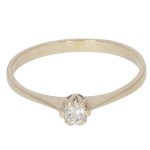 Pierścionek z białego złota z diamentem (brylant)