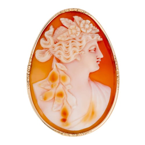 Broszka kamea ze złota