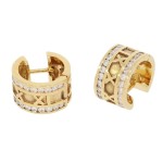Złote kolczyki z diamentami