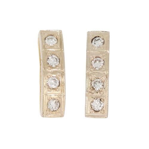 Kolczyki z żółtego i białego złota z diamentami