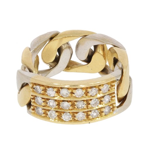 52971 Pierścionek z żółtego złota z diamentami