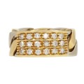 52971 Pierścionek z żółtego złota z diamentami