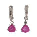 Kolczyki z rubinowymi łezkami