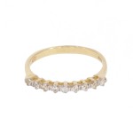 Pierścionek z żółtego złota z cyrkoniami