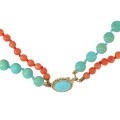 Korale naszyjnik i turkus