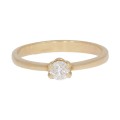 38419 Mały pierścionek z żółtego złota z diamentem