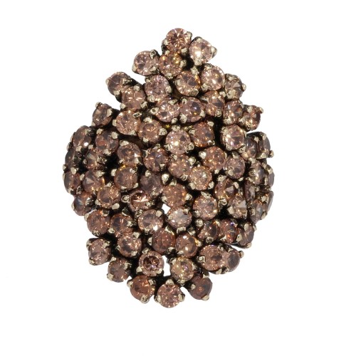 42063 Pierścionek ze złota z diamentami fancy brown