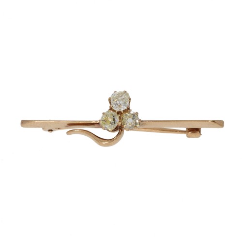 58315 Brosza z żółtego złota z brylantami