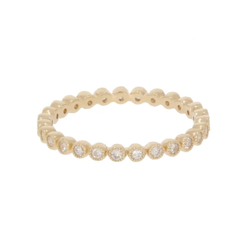 58473 Delikatny pierścionek eternity z brylantami