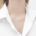59898 Naszyjnik minimalistyczny z białego złota z diamentami