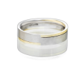 Obrączka z żółtego i białego złota