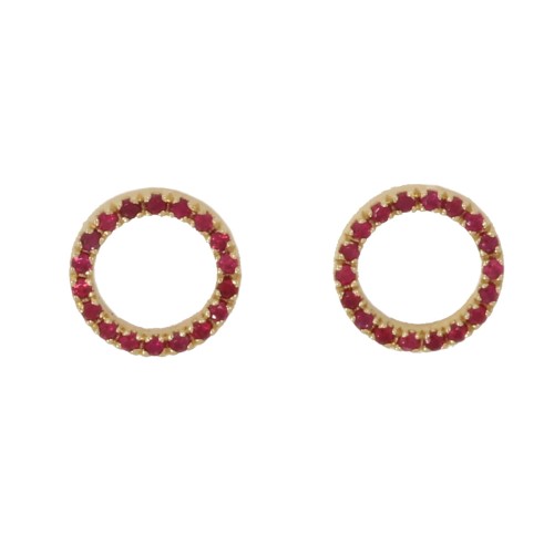 Złote sztyfty z rubinami