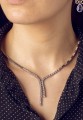 Naszyjnik z białego złota z brylantami