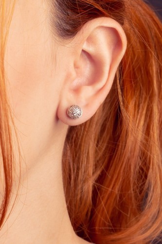 Kolczyki kulki z cyrkoniami