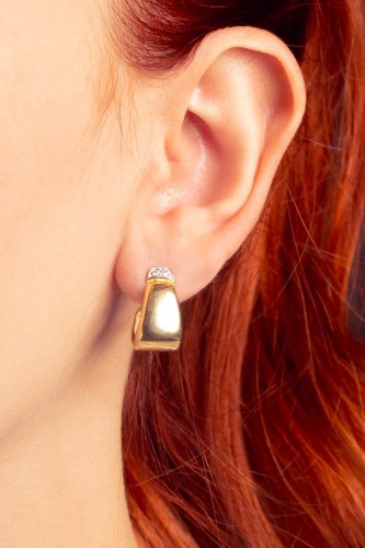 Złote kolczyki z cyrkoniami