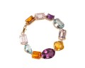 Złota bransoletka z kolorowymi kamieniami