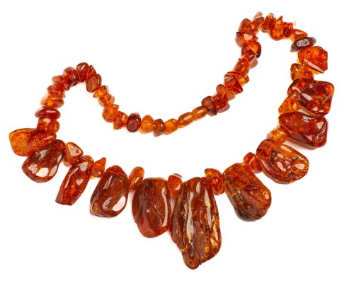 Naszyjnik z bursztynów