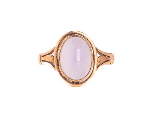 Złoty pierścionek z kamieniem księżycowym