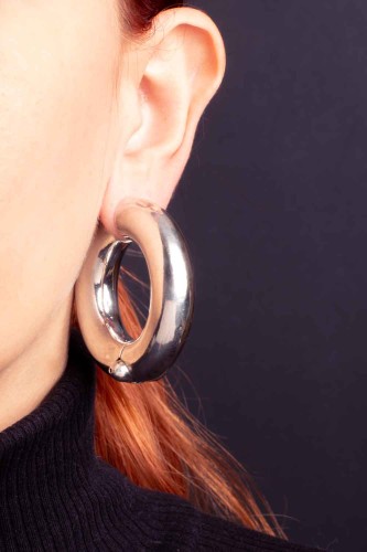 Srebrne kolczyki koła