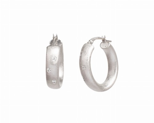 Okrągłe kolczyki z diamentami