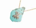 Zawieszka z turkusu z monogramem M