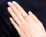 Pierścionek w próbie 750 z diamentem oko. 0, 25 ct