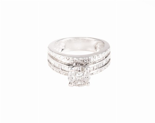 Pierścionek z diamentami, ok. 1,45 ct