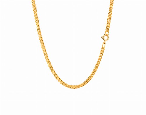 Złoty łańcuszek pancerka 75 cm