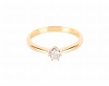 Zaręczynowy pierścionek z diamentem ok. 0,27 ct, złoto 585