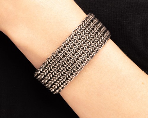 Srebrna, męska bransoleta