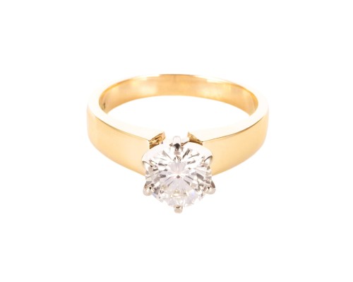 Pierścionek z diamentem ok. 1 ct, pierścionek zaręczynowy