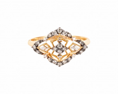 Pierścionek W. KRUK z diamentami ok. 0,28 ct