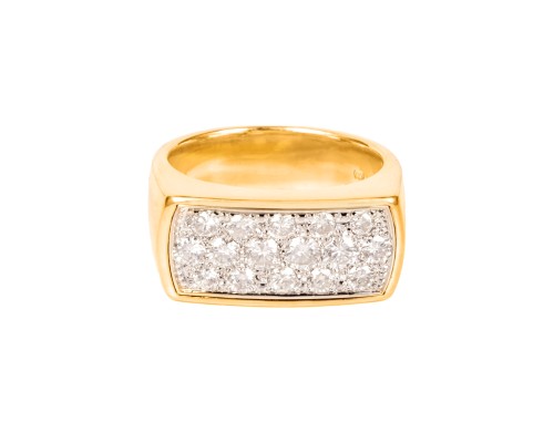 Złoty sygnet z diamentami ok. 1,50 ct