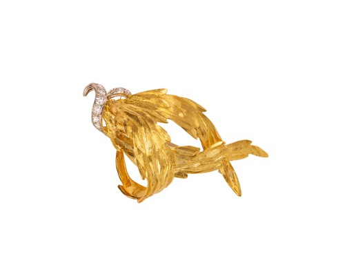 Broszka z żółtego złota