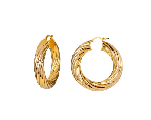 Złote kolczyki koła