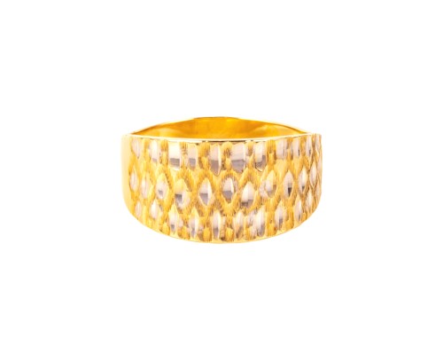 Pierścionek ze zdobieniami, złoto 585