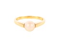 Złoty pierścionek z perłą słonowodną