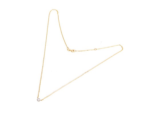 Złoty naszyjnik z diamentem ok. 0,23 ct