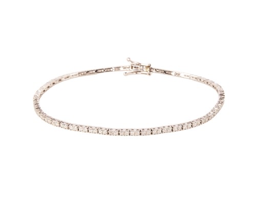 Bransoletka tenisowa, tenisówka, z 106 diamentami