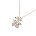 Naszyjnik w białym złocie z zawieszką dziewczynką z 22 diamentami