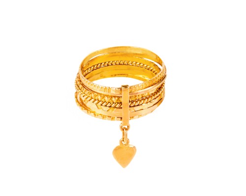 Siedmio obrączkowy pierścionek, Pierścionek Siedmiu Dni z zawieszką sercem