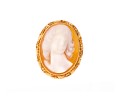 Złoty pierścionek z kameą, złoto 585