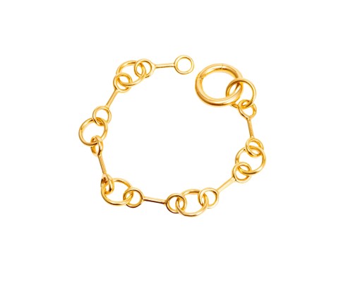 Złota bransoletka, żółte złoto 750, długość 21 cm