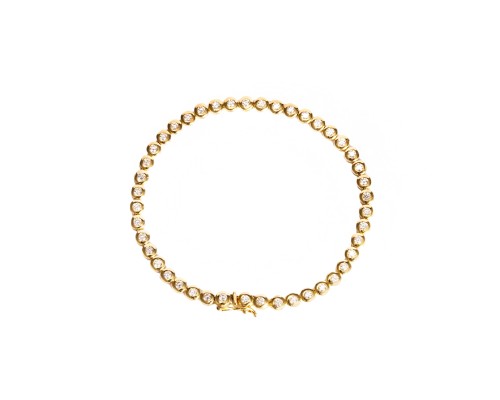 Bransoletka typu tenisówka, z cyrkoniami białymi