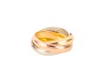 Potrójna obrączka z trzech kolorów złota