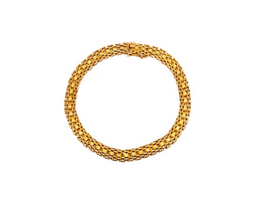 Złota bransoletka, długość 21 cm