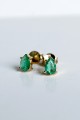 Kolczyki na sztyft ze szmaragdami