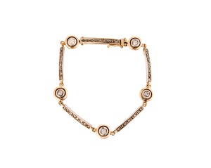 Diamentowa bransoletka w złocie